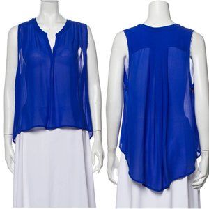 NSF Sleeveless Silk Blouse Vivid Blue M